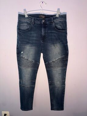 Zara Men's Skinny Jeans - Dark Blue Wash